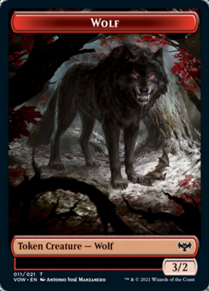 Wolf Token (011) [Innistrad: Crimson Vow Tokens] | Game Grid - Logan