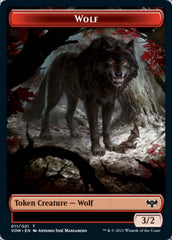 Wolf (011) // Boar Double-Sided Token [Innistrad: Crimson Vow Tokens] | Game Grid - Logan