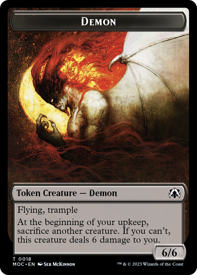 Angel (3) // Demon Double-Sided Token [March of the Machine Commander Tokens] | Game Grid - Logan