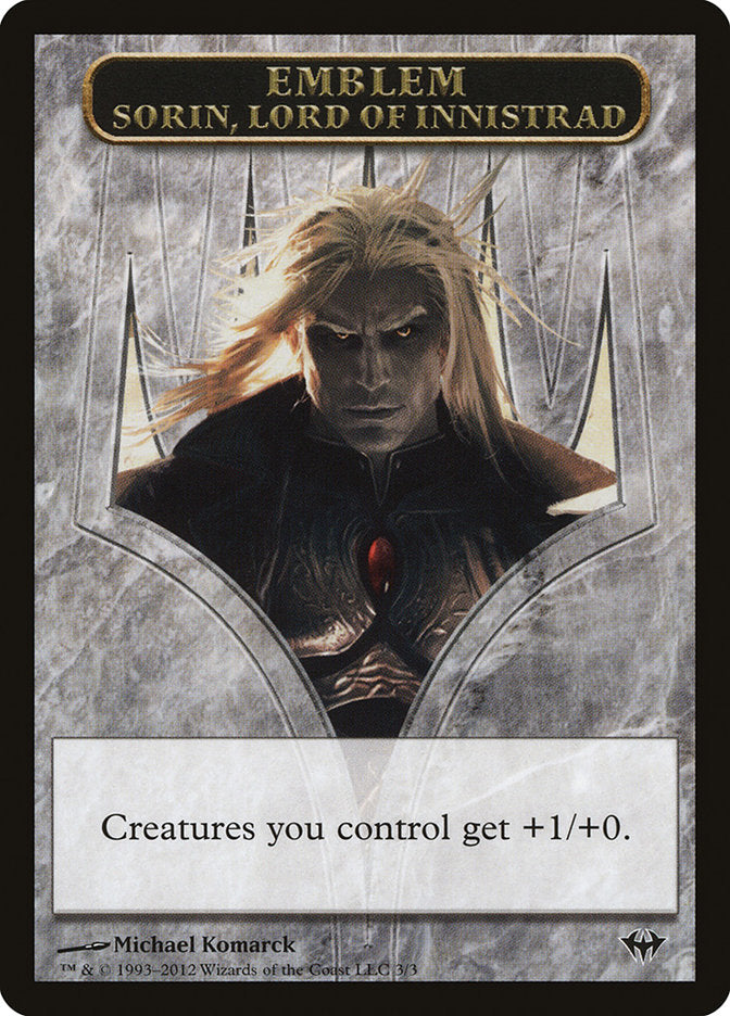 Sorin, Lord of Innistrad Emblem [Dark Ascension Tokens] | Game Grid - Logan