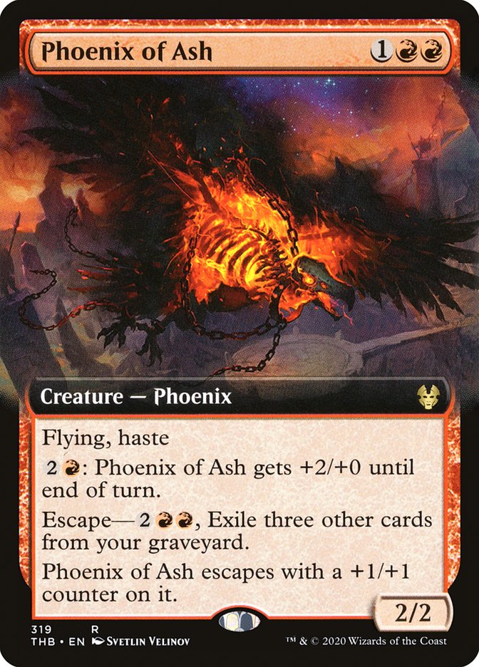 Phoenix of Ash (Extended Art) [Theros Beyond Death] | Game Grid - Logan