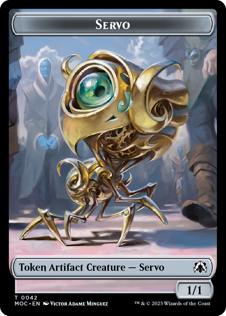 Feather // Servo Double-Sided Token [March of the Machine Commander Tokens] | Game Grid - Logan