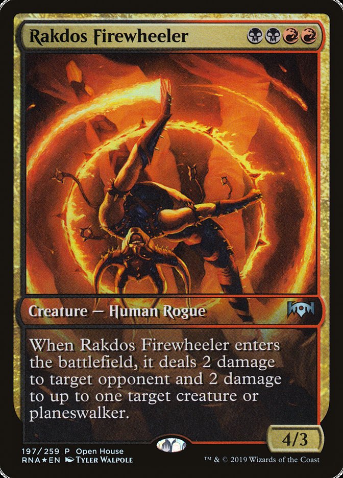 Rakdos Firewheeler (Open House) (Extended Art) [Ravnica Allegiance Promos] | Game Grid - Logan