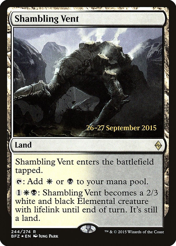 Shambling Vent [Battle for Zendikar Prerelease Promos] | Game Grid - Logan