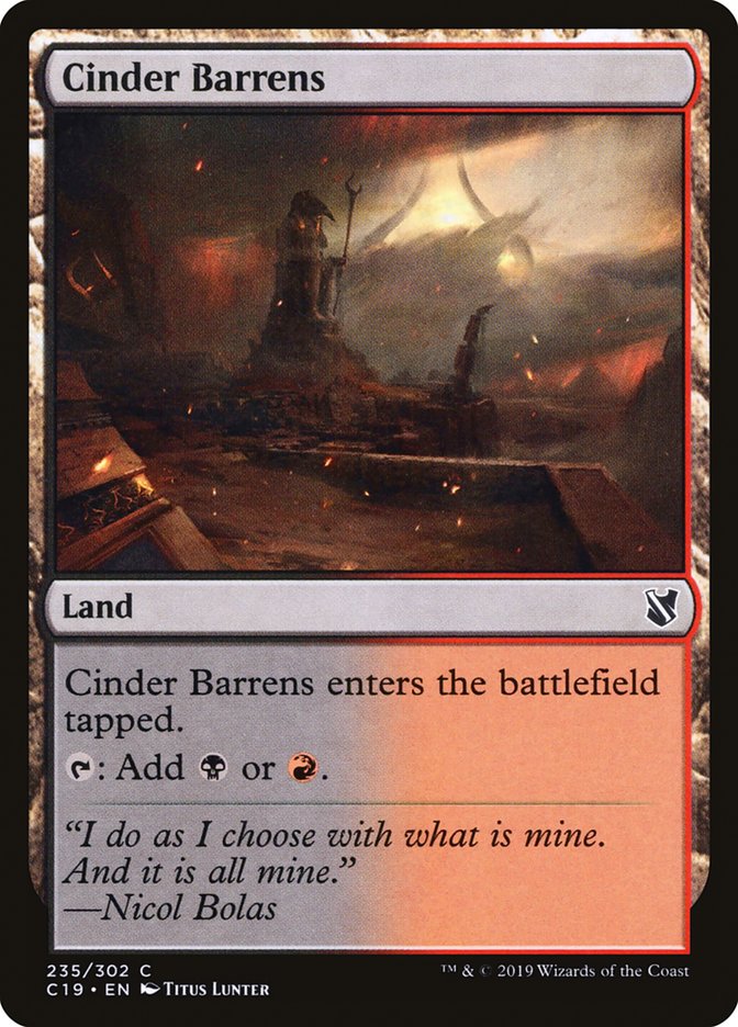 Cinder Barrens [Commander 2019] | Game Grid - Logan