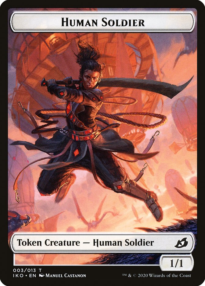 Human Soldier Token (003/013) [Ikoria: Lair of Behemoths Tokens] | Game Grid - Logan