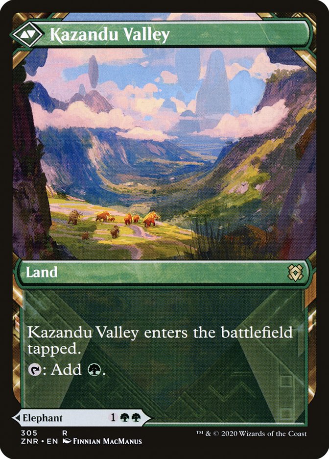 Kazandu Mammoth // Kazandu Valley (Showcase) [Zendikar Rising] | Game Grid - Logan