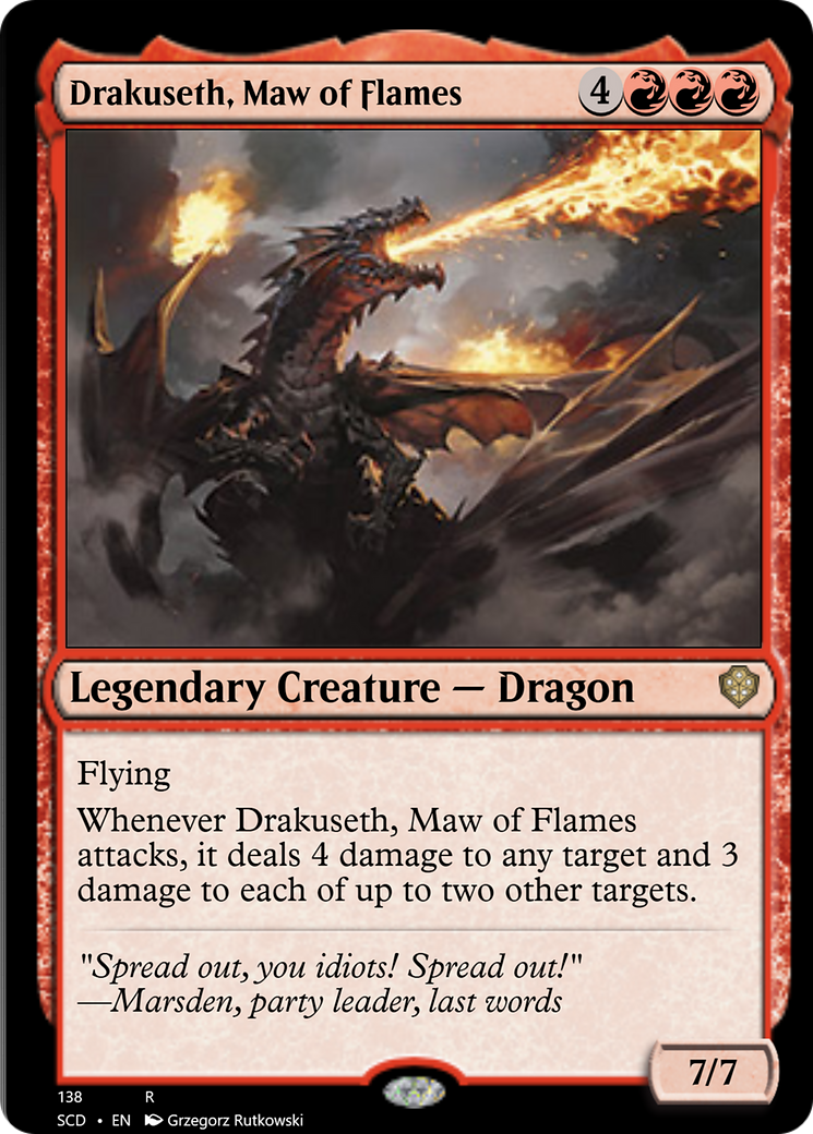 Drakuseth, Maw of Flames [Starter Commander Decks] | Game Grid - Logan