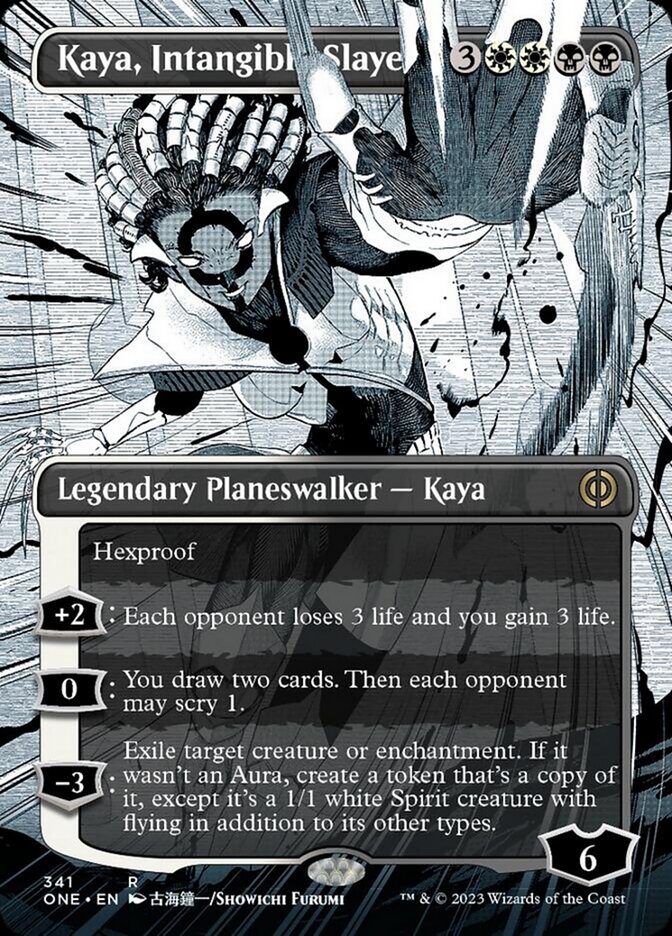 Kaya, Intangible Slayer (Borderless Manga) [Phyrexia: All Will Be One] | Game Grid - Logan