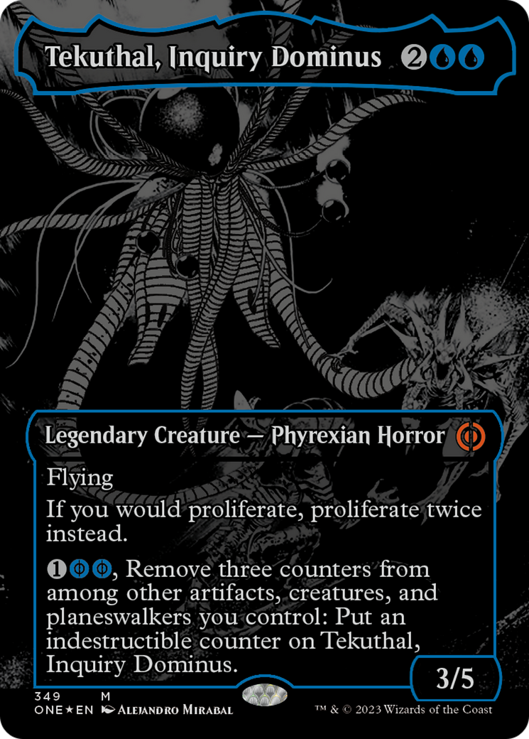 Tekuthal, Inquiry Dominus (Oil Slick Raised Foil) [Phyrexia: All Will Be One] | Game Grid - Logan