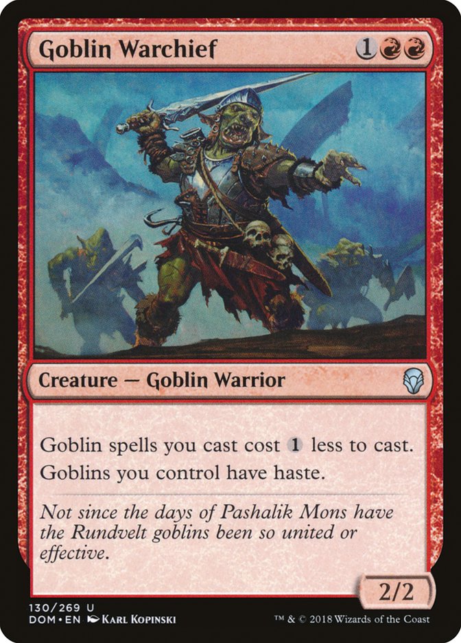 Goblin Warchief [Dominaria] | Game Grid - Logan