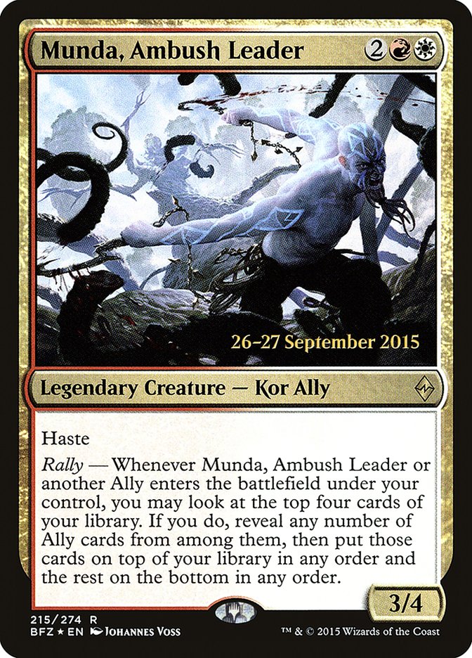 Munda, Ambush Leader [Battle for Zendikar Prerelease Promos] | Game Grid - Logan