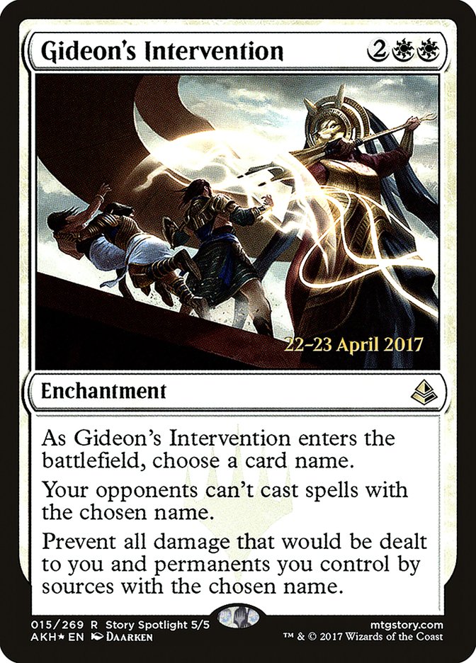 Gideon's Intervention [Amonkhet Prerelease Promos] | Game Grid - Logan