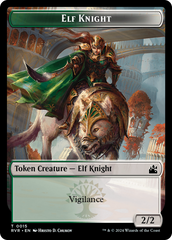 Elf Knight // Spirit (0004) Double-Sided Token [Ravnica Remastered Tokens] | Game Grid - Logan