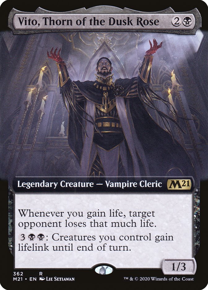 Vito, Thorn of the Dusk Rose (Extended Art) [Core Set 2021] | Game Grid - Logan