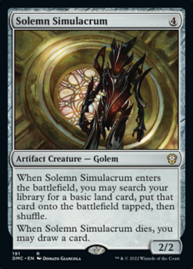 Solemn Simulacrum [Dominaria United Commander] | Game Grid - Logan