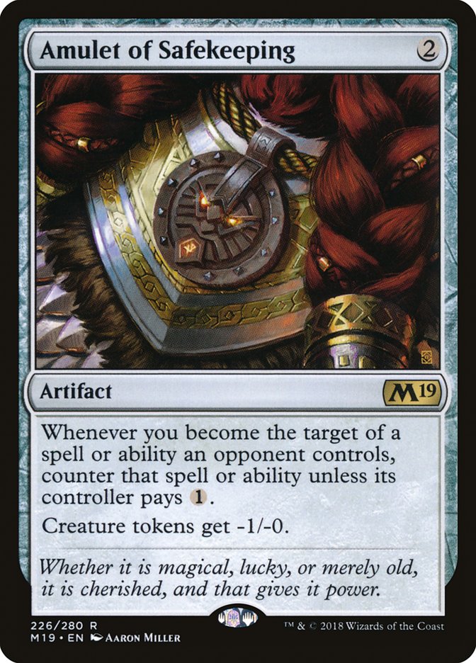 Amulet of Safekeeping [Core Set 2019] | Game Grid - Logan