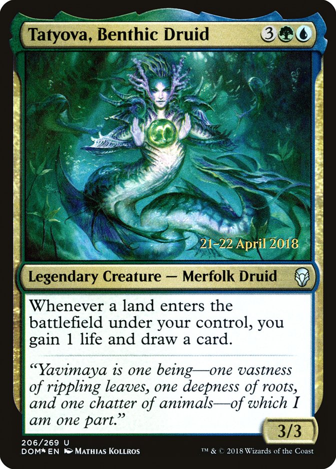 Tatyova, Benthic Druid [Dominaria Prerelease Promos] | Game Grid - Logan