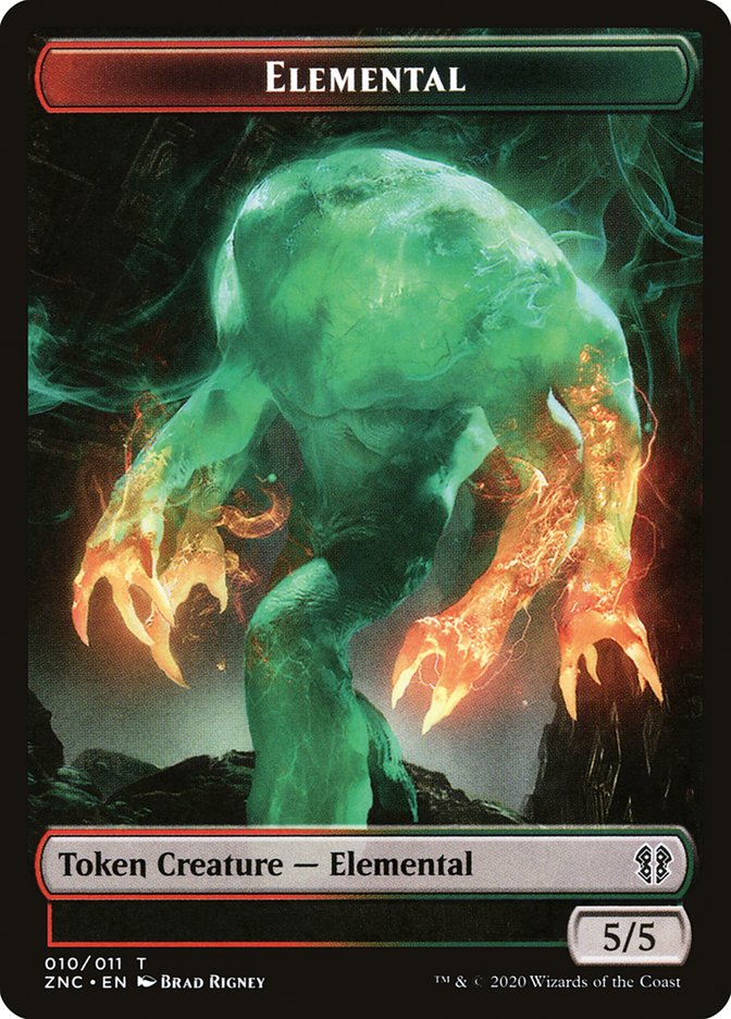 Elemental (008) // Elemental (010) Double-Sided Token [Zendikar Rising Commander Tokens] | Game Grid - Logan