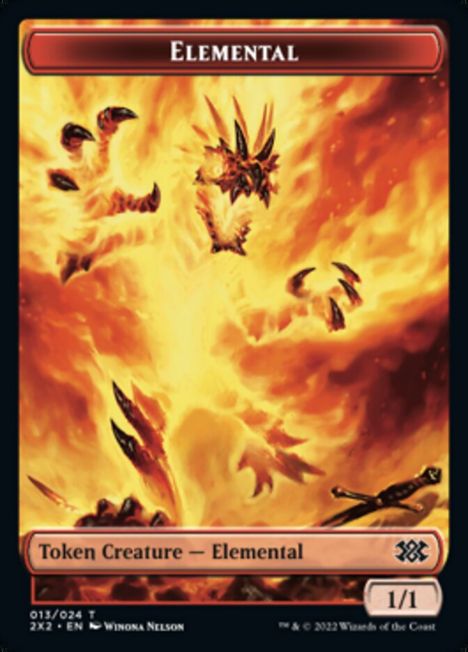 Elemental // Soldier Double-Sided Token [Double Masters 2022 Tokens] | Game Grid - Logan