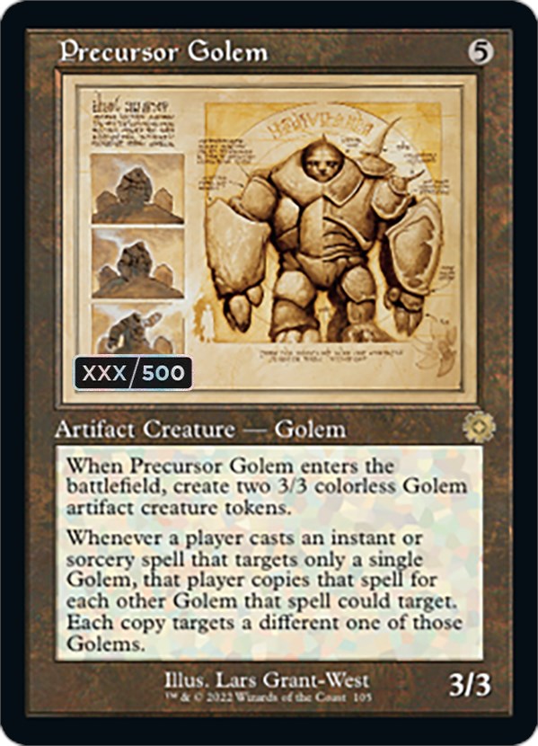 Precursor Golem (Retro Schematic) (Serial Numbered) [The Brothers' War Retro Artifacts] | Game Grid - Logan