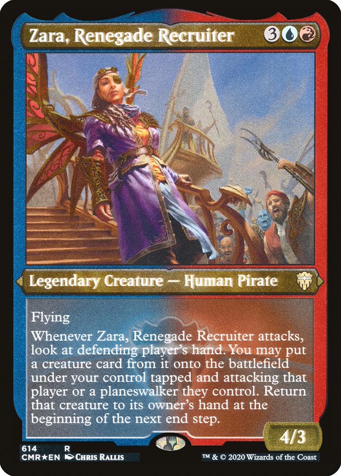 Zara, Renegade Recruiter (Etched) [Commander Legends] | Game Grid - Logan