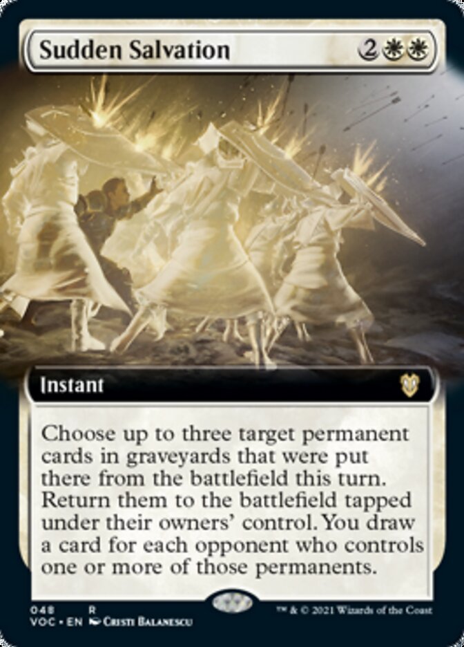 Sudden Salvation (Extended Art) [Innistrad: Crimson Vow Commander] | Game Grid - Logan