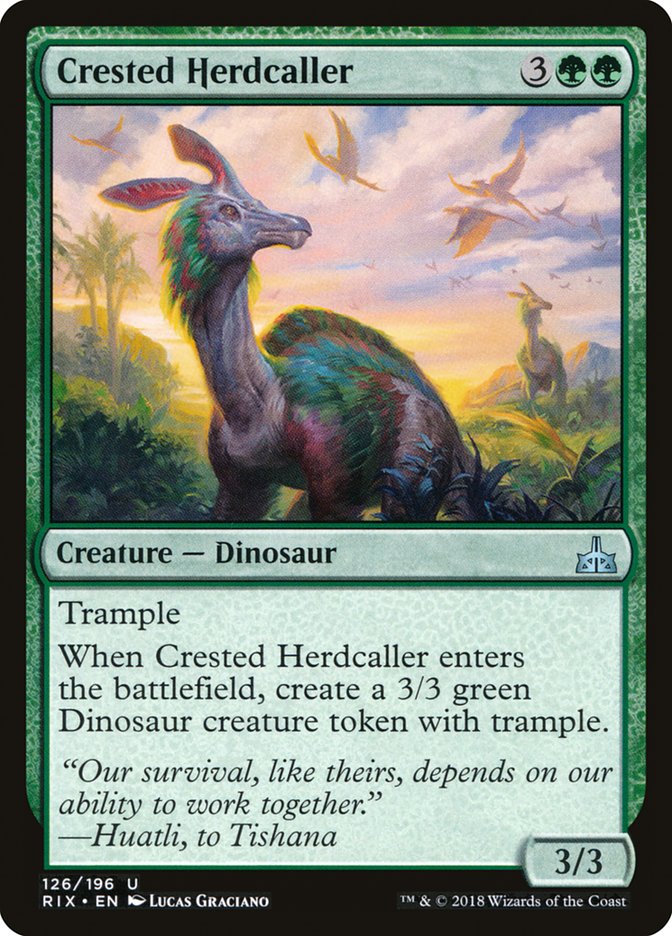 Crested Herdcaller [Rivals of Ixalan] | Game Grid - Logan