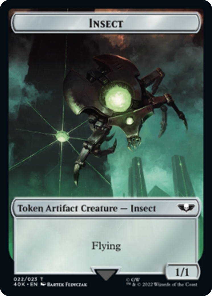 Necron Warrior // Insect Double-sided (Surge Foil) [Warhammer 40,000 Tokens] | Game Grid - Logan