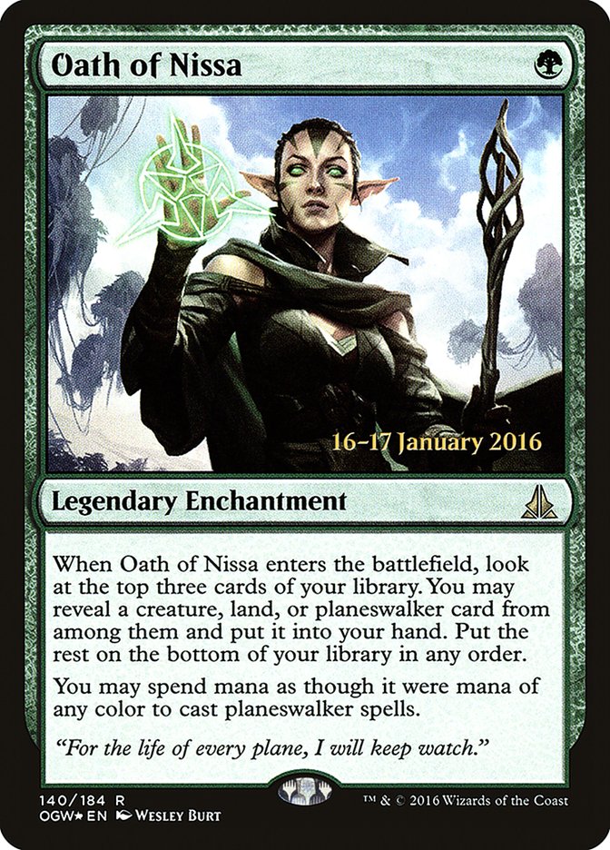 Oath of Nissa [Oath of the Gatewatch Prerelease Promos] | Game Grid - Logan