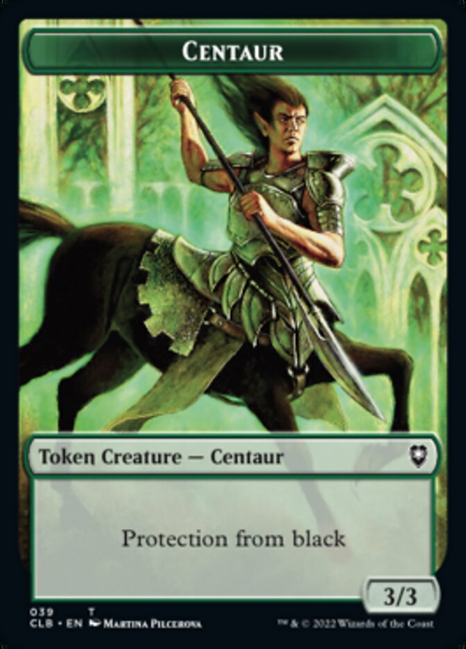 Horror // Centaur Double-Sided Token [Commander Legends: Battle for Baldur's Gate Tokens] | Game Grid - Logan