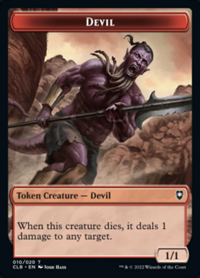 Treasure // Devil Double-Sided Token [Commander Legends: Battle for Baldur's Gate Tokens] | Game Grid - Logan