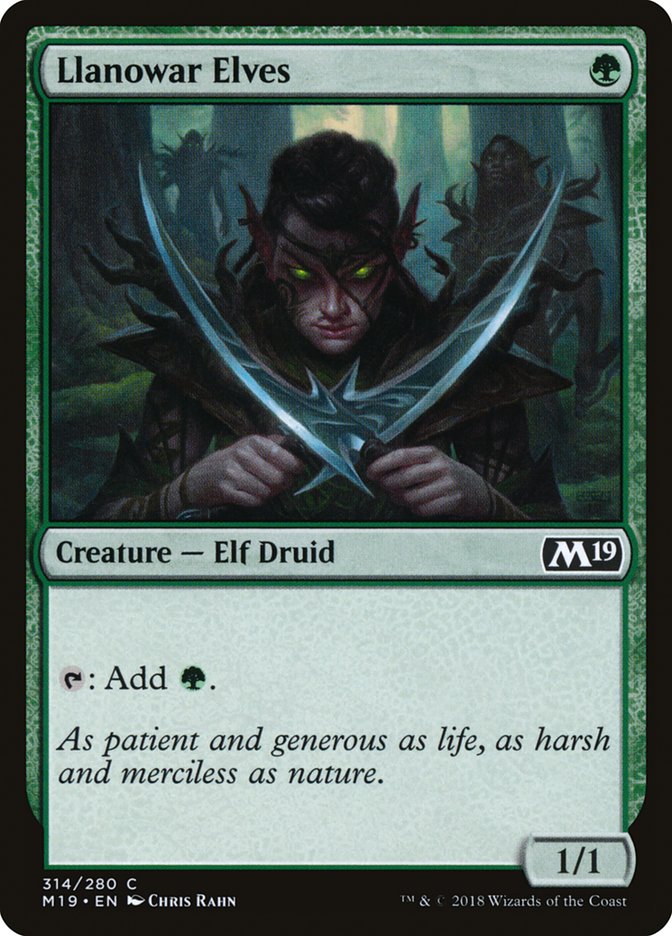 Llanowar Elves [Core Set 2019] | Game Grid - Logan