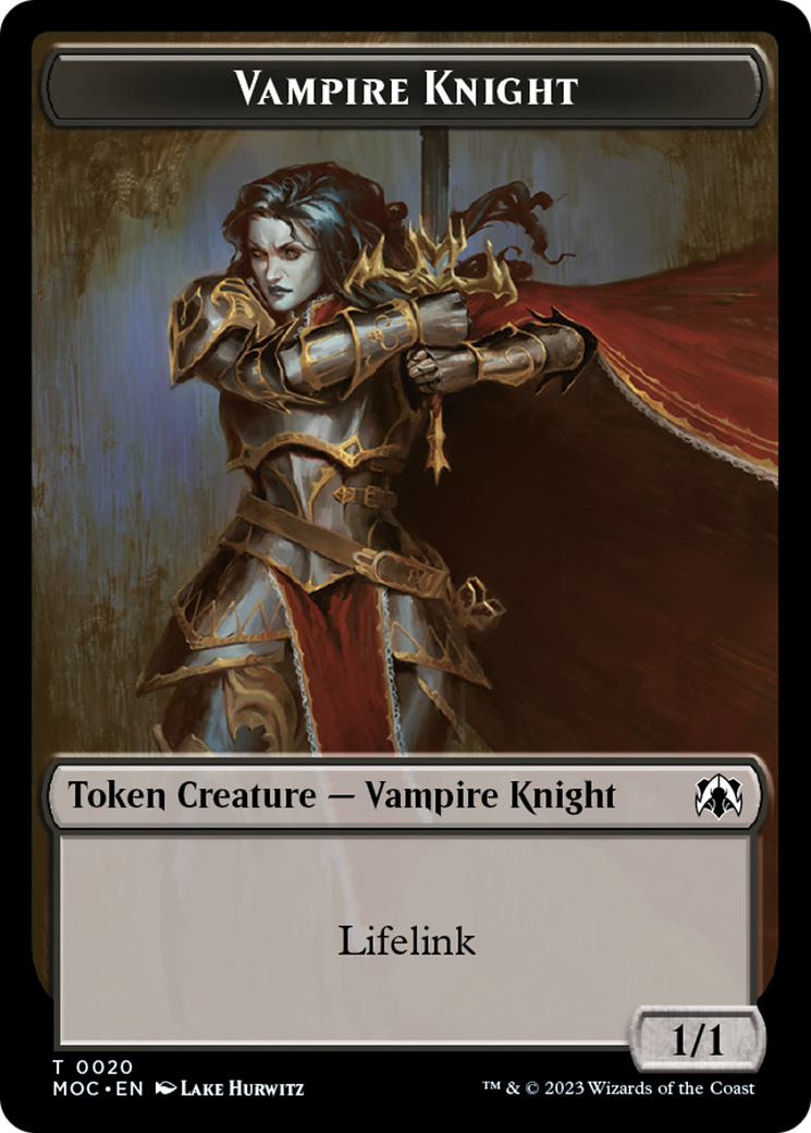 Vampire Knight // Soldier Double-Sided Token [March of the Machine Commander Tokens] | Game Grid - Logan