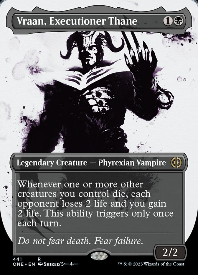 Vraan, Executioner Thane (Borderless Ichor Step-and-Compleat Foil) [Phyrexia: All Will Be One] | Game Grid - Logan