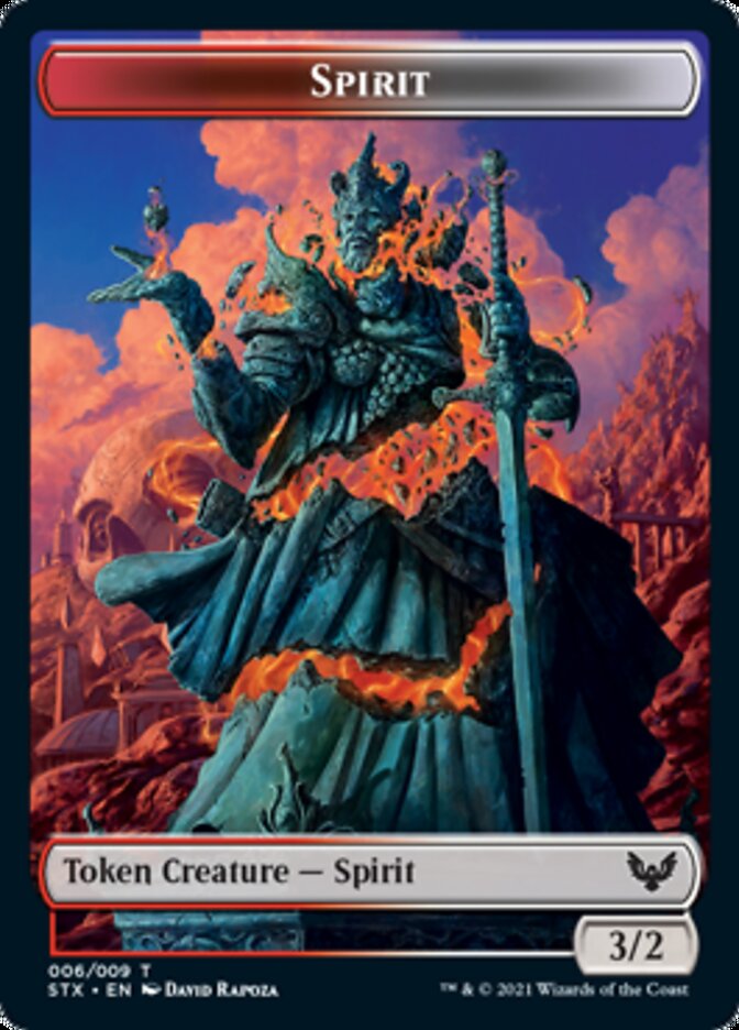 Elemental // Spirit Double-Sided Token [Strixhaven: School of Mages Tokens] | Game Grid - Logan