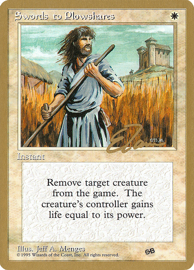 Swords to Plowshares (Eric Tam) (SB) [Pro Tour Collector Set] | Game Grid - Logan