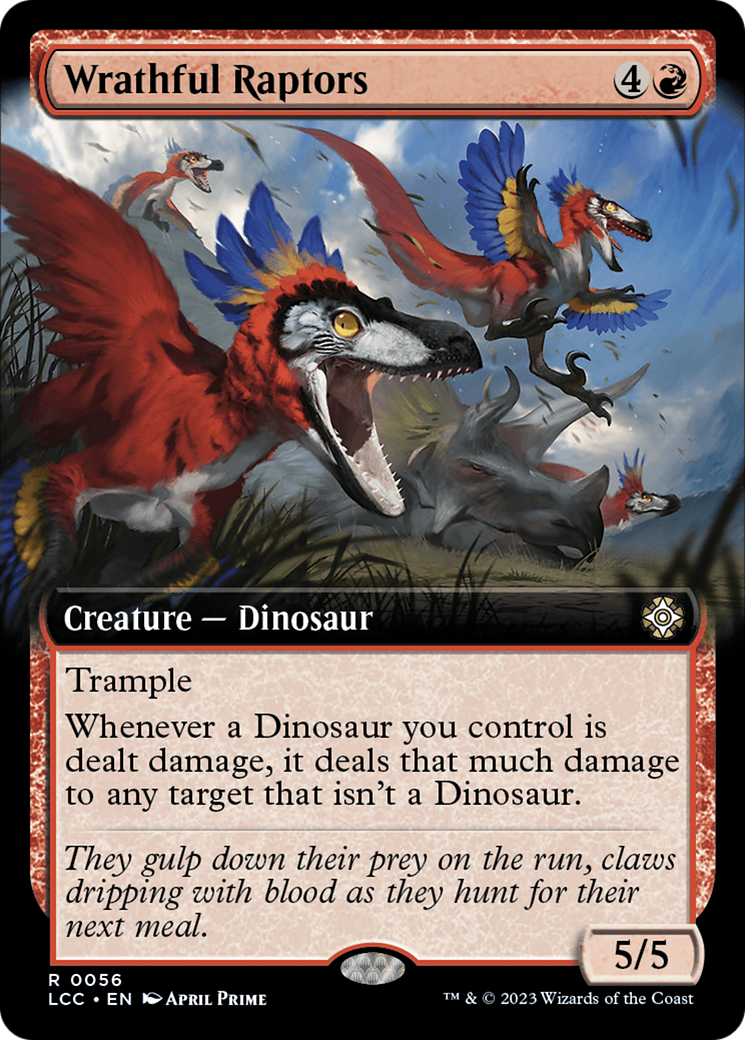 Wrathful Raptors (Extended Art) [The Lost Caverns of Ixalan Commander] | Game Grid - Logan