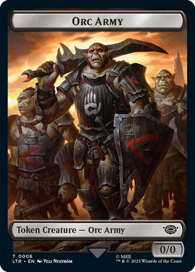 Orc Army Token (06) [The Lord of the Rings: Tales of Middle-Earth Tokens] | Game Grid - Logan