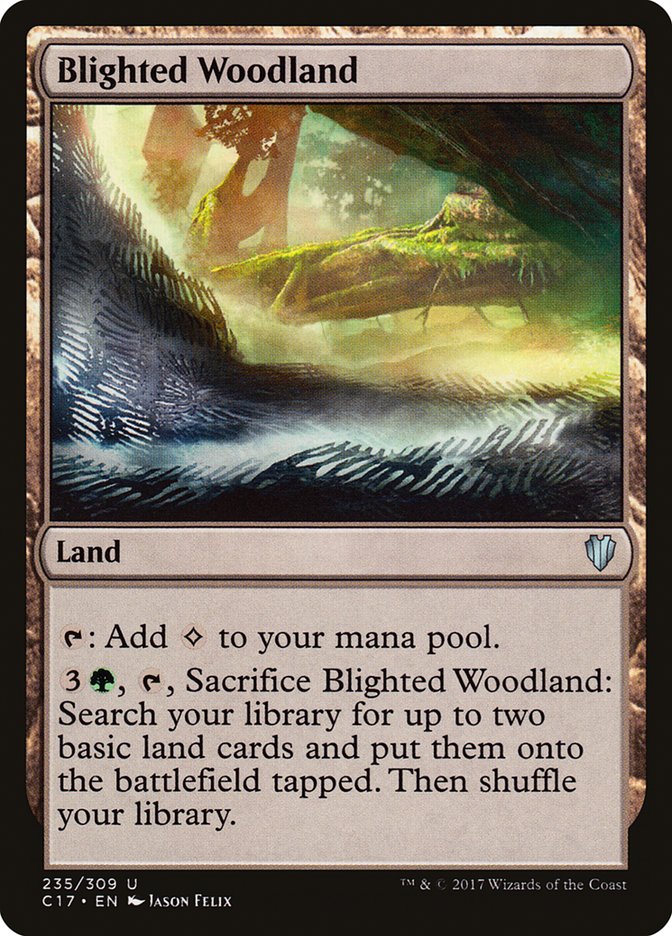 Blighted Woodland [Commander 2017] | Game Grid - Logan