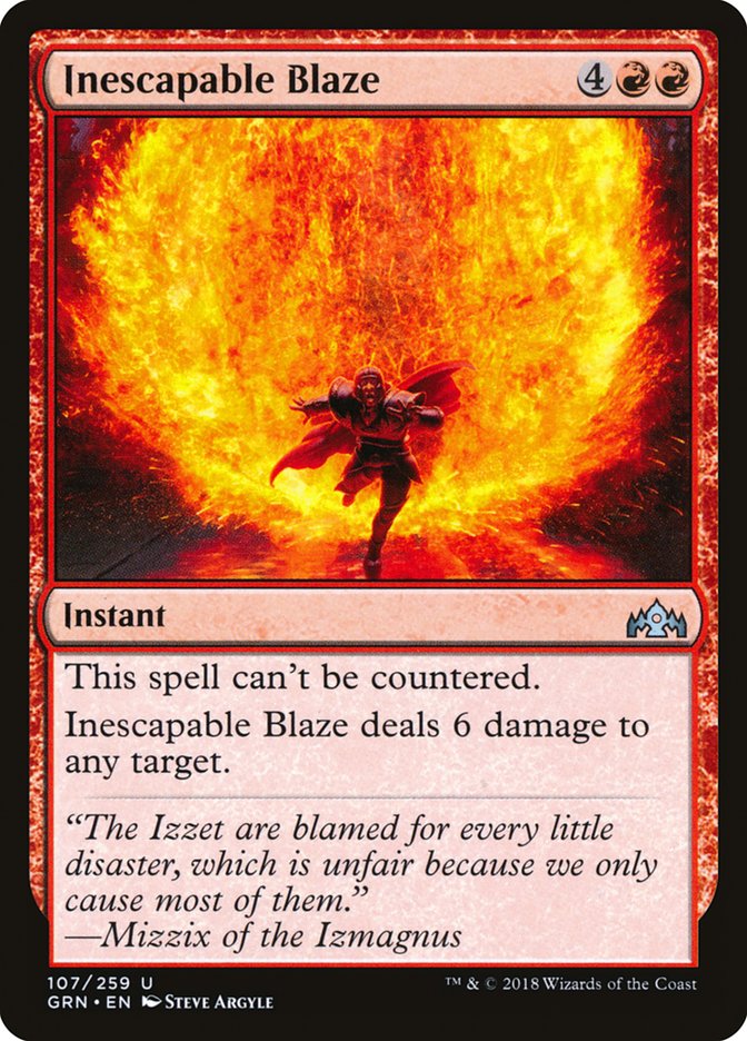 Inescapable Blaze [Guilds of Ravnica] | Game Grid - Logan