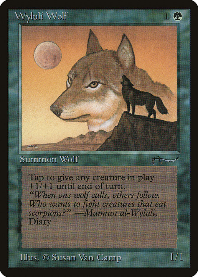 Wyluli Wolf (Dark Mana Cost) [Arabian Nights] | Game Grid - Logan
