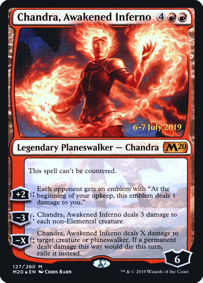 Chandra, Awakened Inferno [Core Set 2020 Prerelease Promos] | Game Grid - Logan