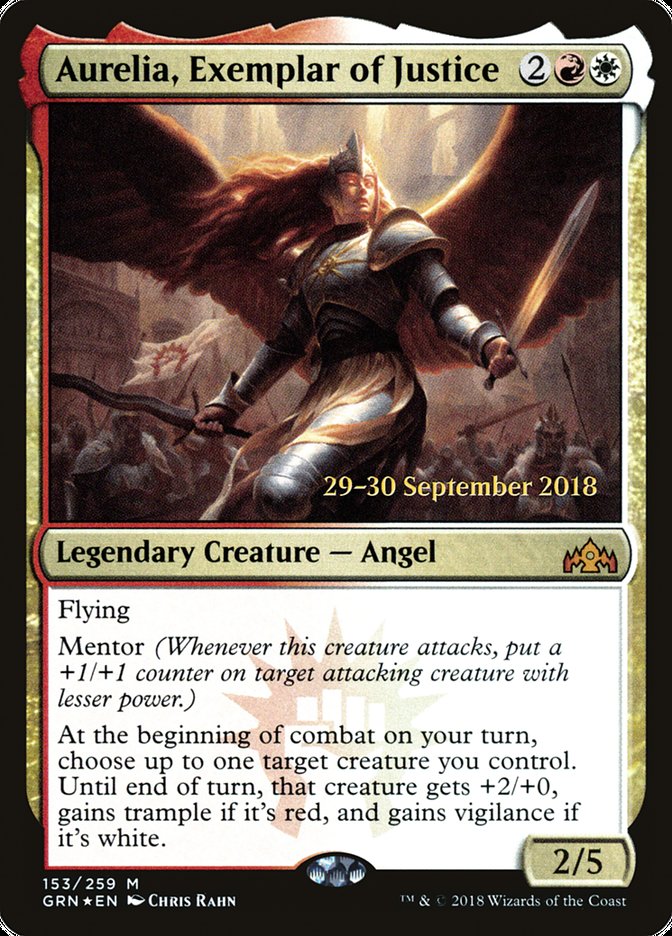 Aurelia, Exemplar of Justice [Guilds of Ravnica Prerelease Promos] | Game Grid - Logan