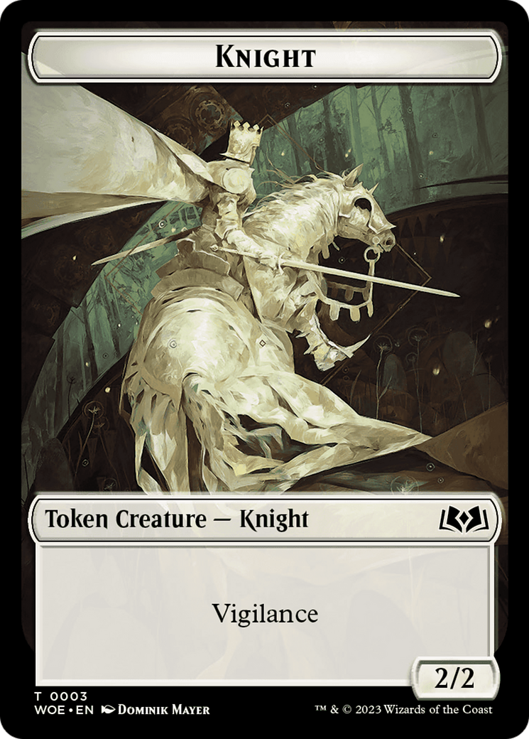 Knight // Food (0011) Double-Sided Token [Wilds of Eldraine Tokens] | Game Grid - Logan