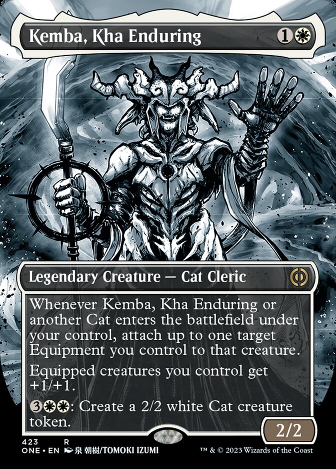 Kemba, Kha Enduring (Borderless Manga Step-and-Compleat Foil) [Phyrexia: All Will Be One] | Game Grid - Logan