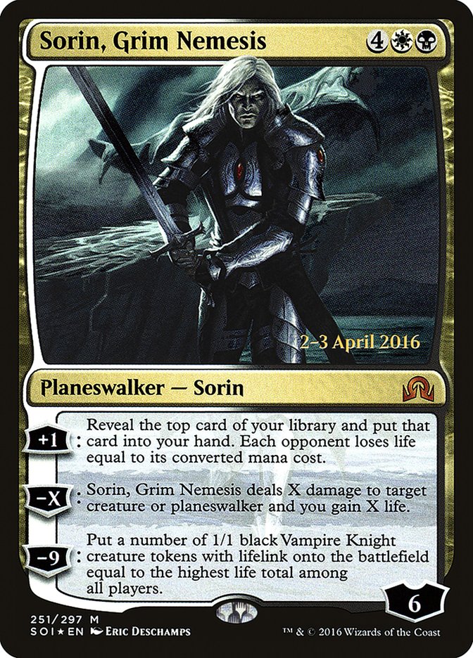 Sorin, Grim Nemesis [Shadows over Innistrad Prerelease Promos] | Game Grid - Logan