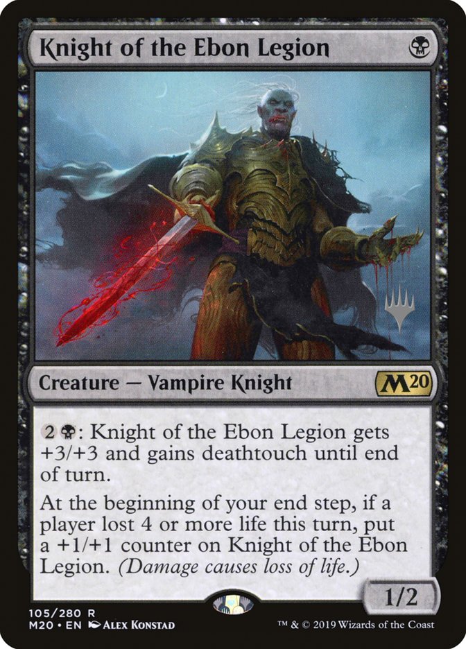 Knight of the Ebon Legion (Promo Pack) [Core Set 2020 Promos] | Game Grid - Logan
