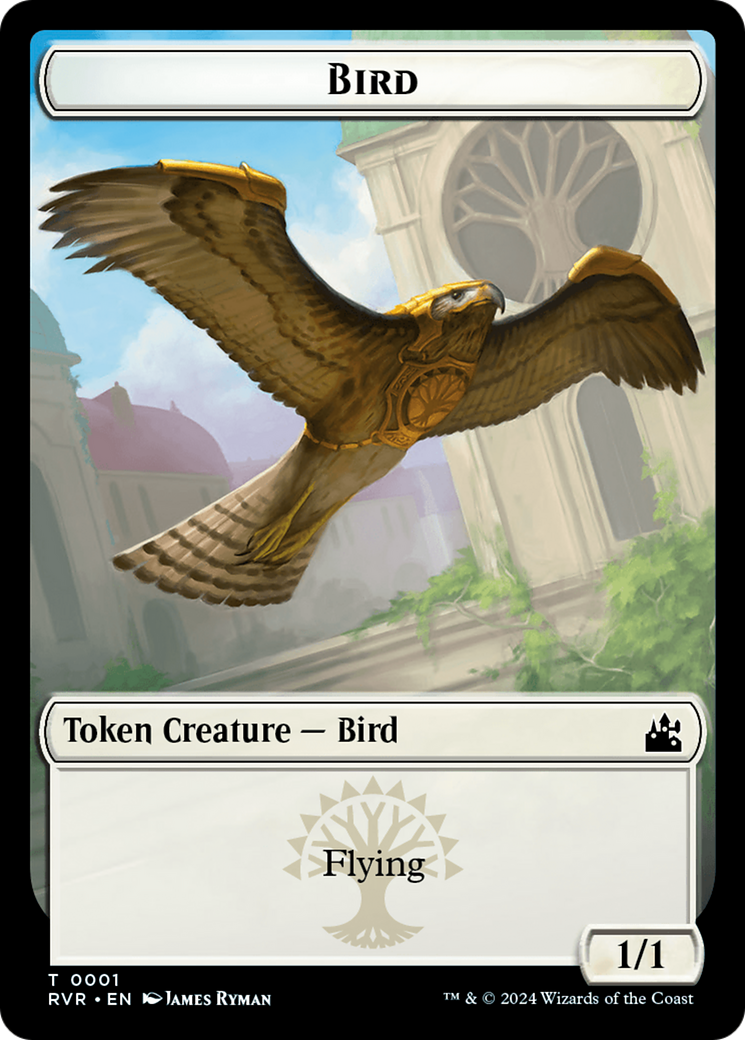 Bird // Wurm Double-Sided Token [Ravnica Remastered Tokens] | Game Grid - Logan
