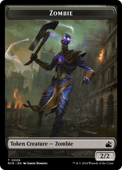 Spirit (0018) // Zombie Double-Sided Token [Ravnica Remastered Tokens] | Game Grid - Logan